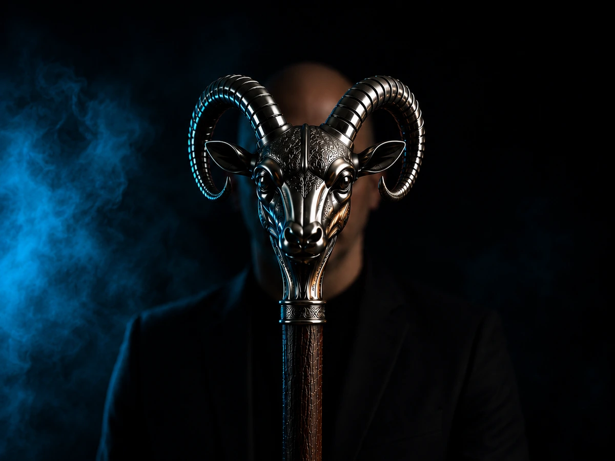 Bhudoy von Pogi artist portrait with sheep-head staff