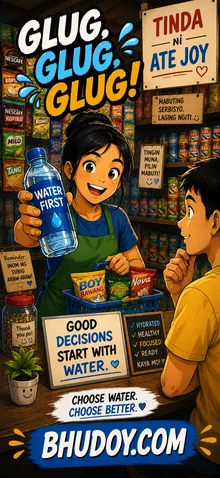 Good Decisions Start With Water Bhudoy von Pogi Glug, Glug, Glug! wallpaper preview